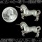 Antiqued Silver Plated Brass Unicorn Pendants - Set of Two - S-P78